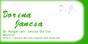 dorina jancsa business card